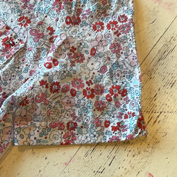 Tommy Hilfiger button down short sleeve floral blouse - Picture 3 of 7